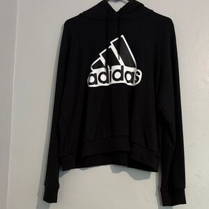 Adidas Women's Black Hoodie with Logo